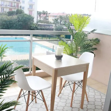 Les Palmiers - Appartement Avec Piscine Proche Plages - Wifi Et Clim Antibes Exterior foto